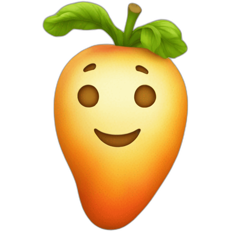 Pomme de terre sur une carotte emoji