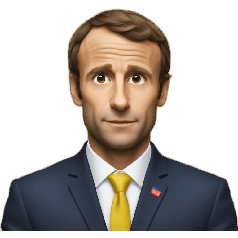 Macron mange un grec emoji