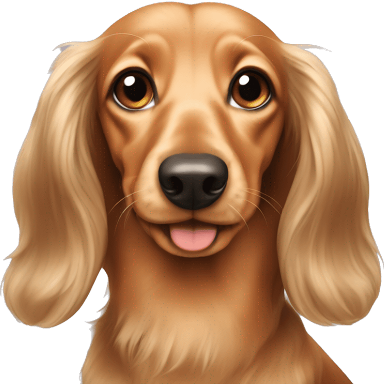 dog beige longhaired dachshund emoji