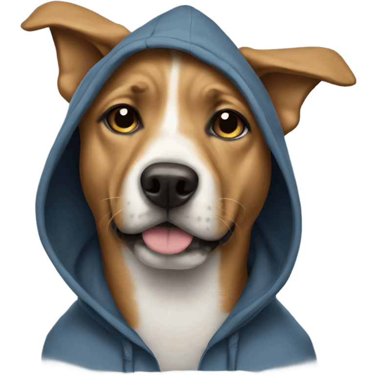 Dog wearing hoodie  emoji