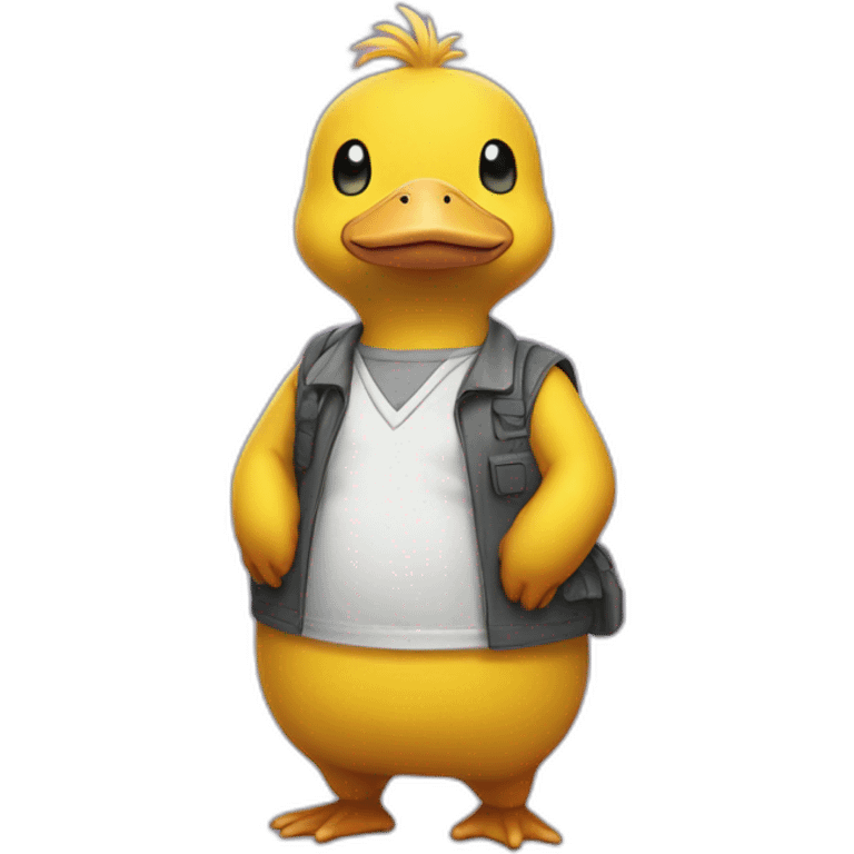 Psyduck in therapist outfit emoji