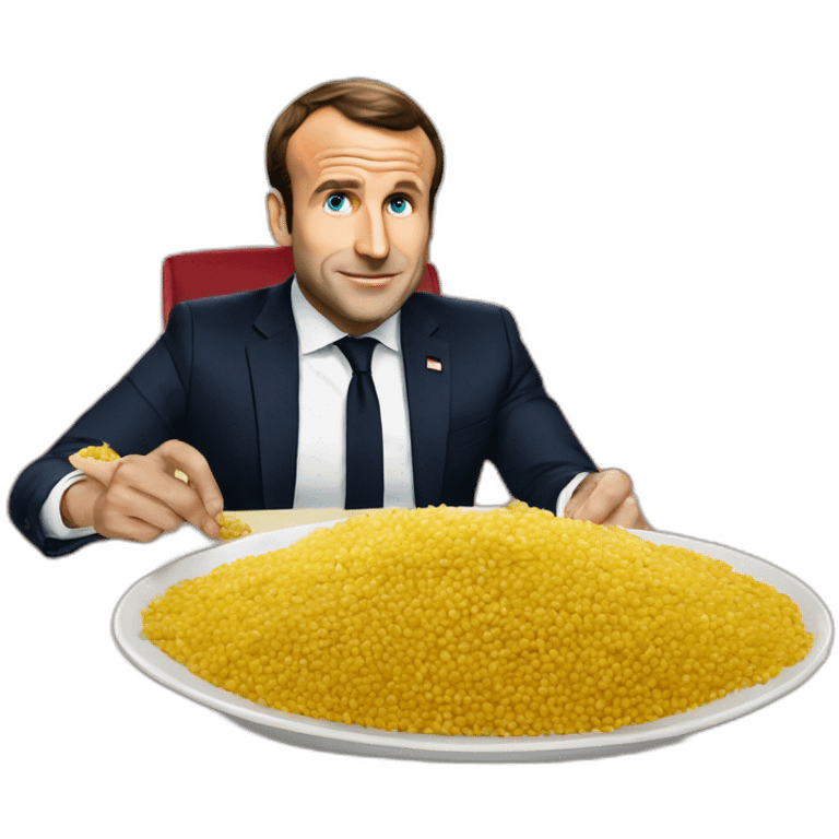 Macron qui mange du couscous  emoji