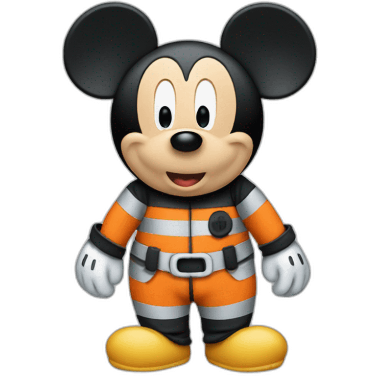 Mickey mouse in jailsuit emoji