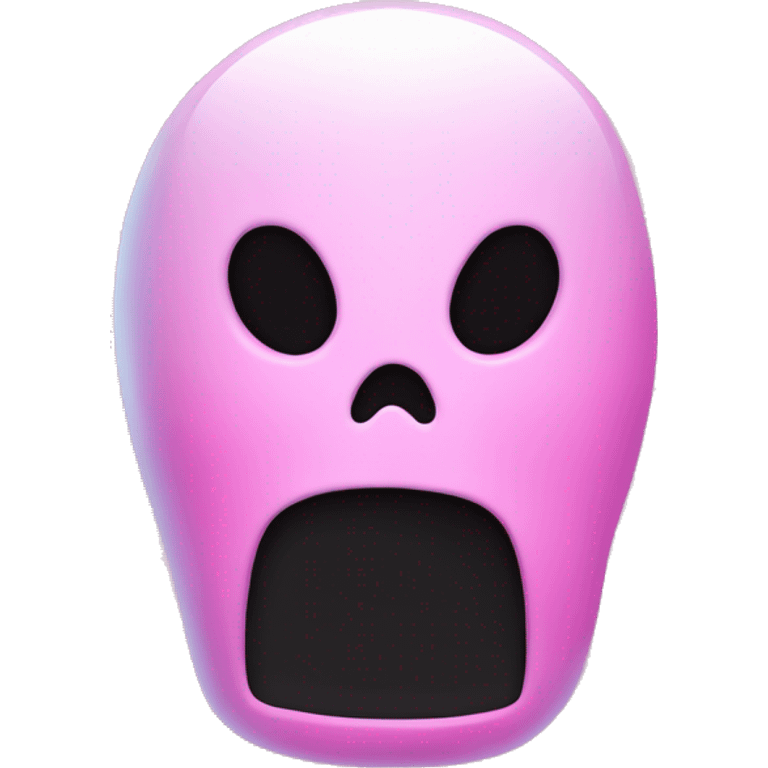 Ghost face with pink phone emoji