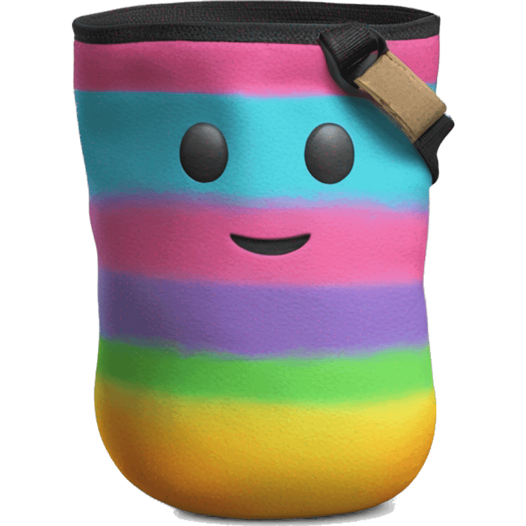 a colorful chalk bag emoji