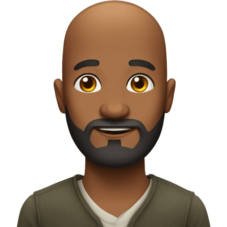 bald beard african emoji