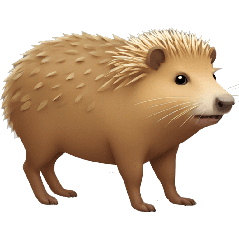 a mixture of a hedgehog and a capybara emoji