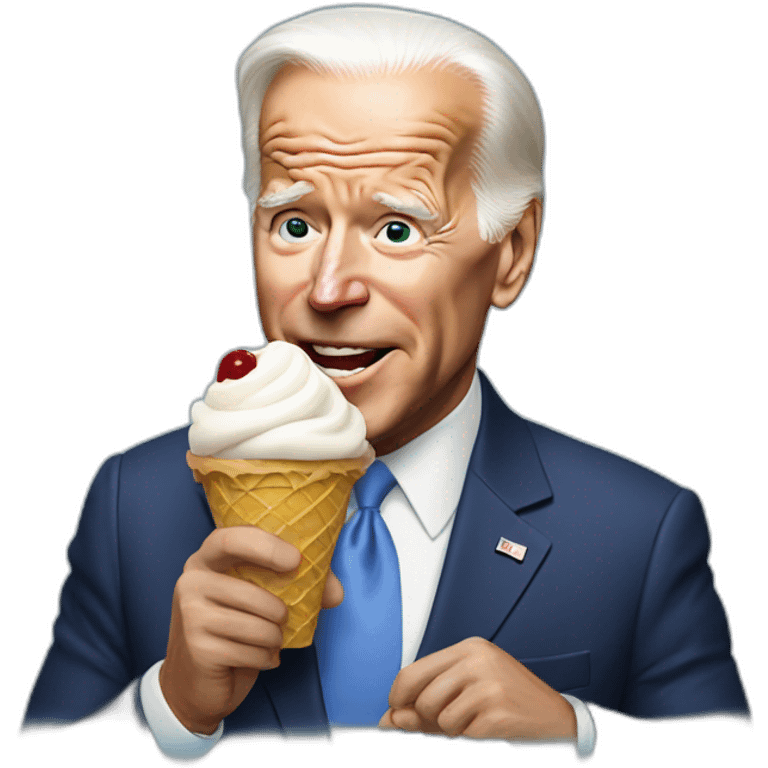 joe biden eating ice cream emoji