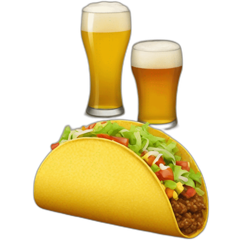 Taco buvant biere emoji