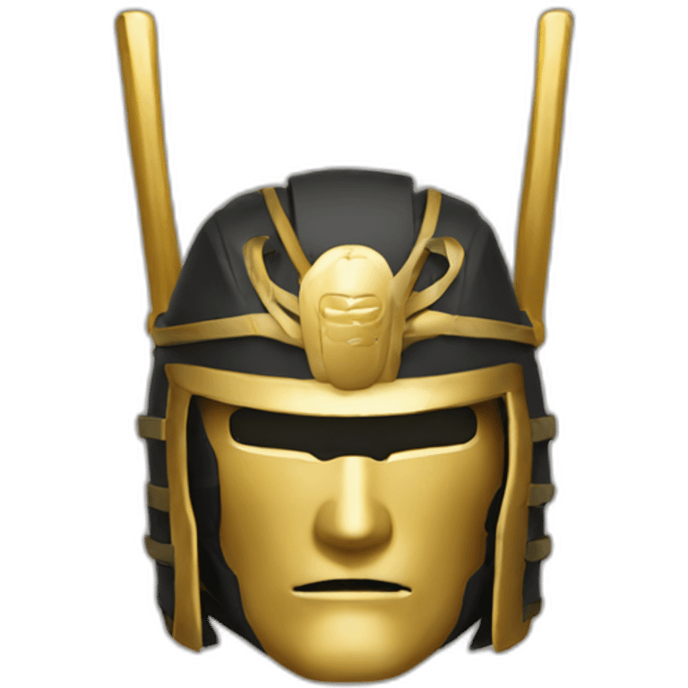 Golden samourai emoji