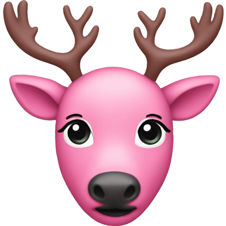 Pink reindeer  emoji