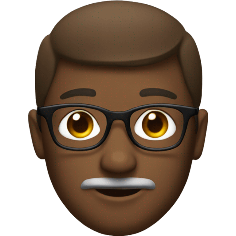 Glasses, brown ayes emoji