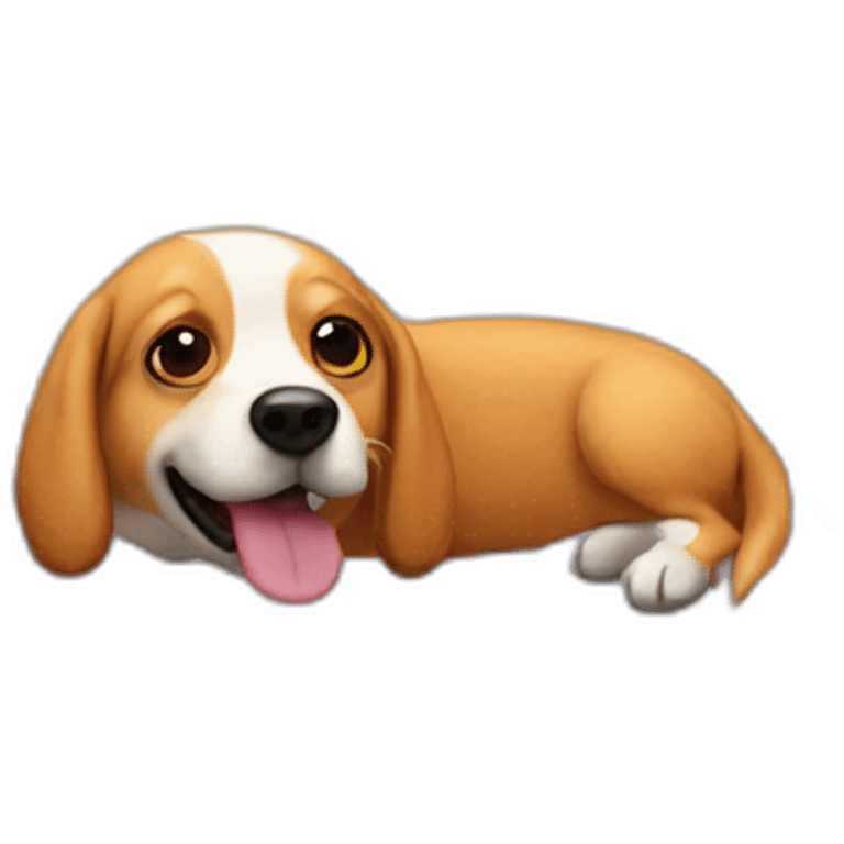 Dog as corndog emoji