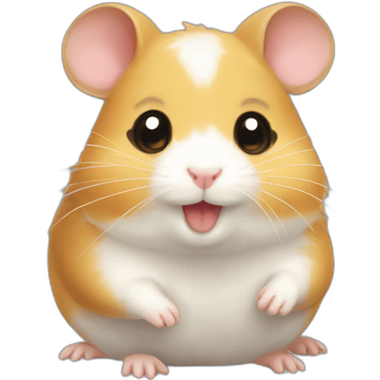 Hamster with motchi emoji