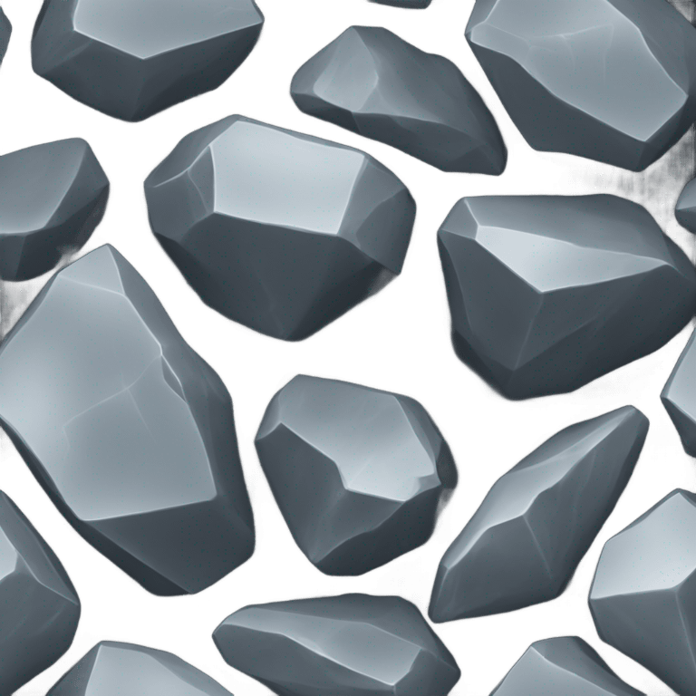 Dark Grey mineral emoji