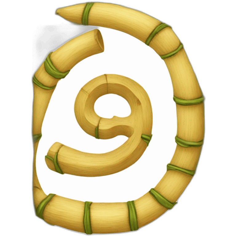 The Letter G made of bamboo emoji