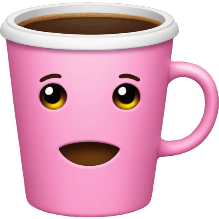 Pink coffee cup  emoji