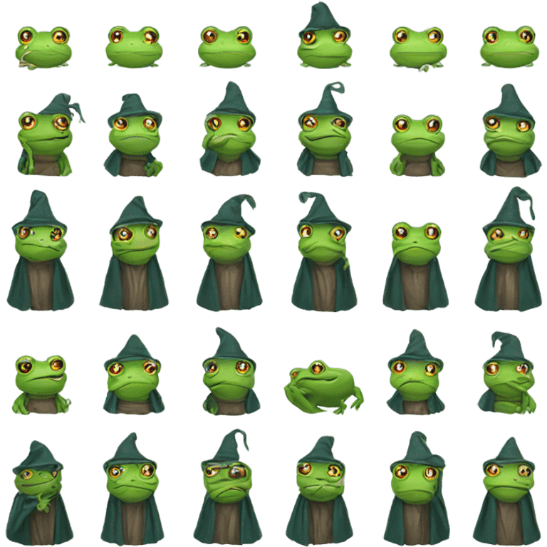 Frog wizard emoji