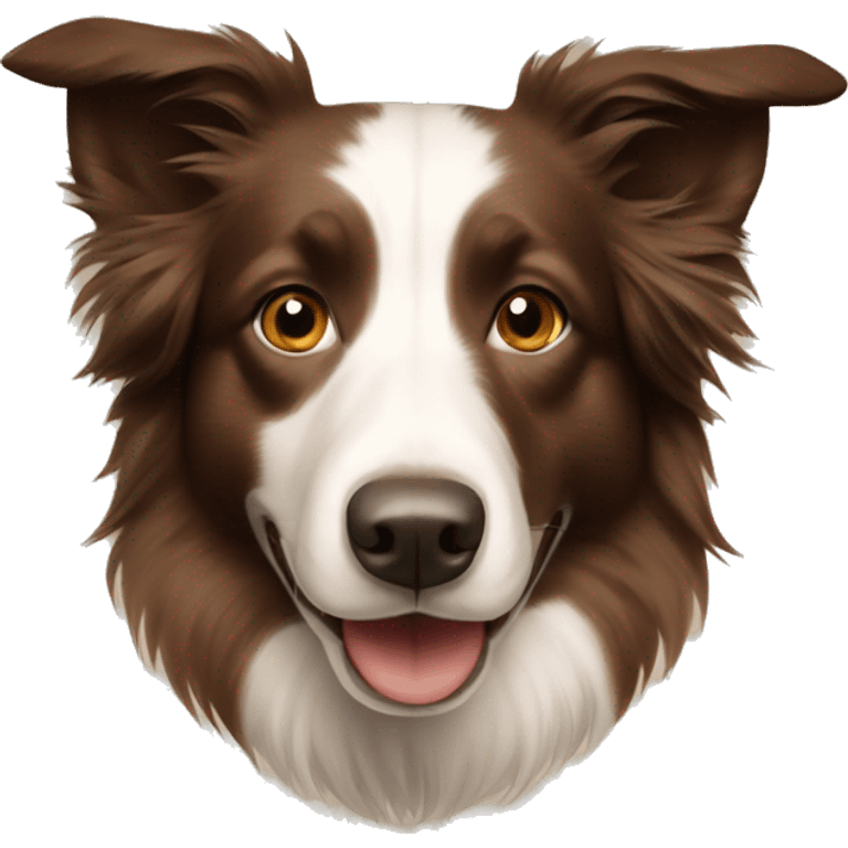 beige and brown border collie emoji