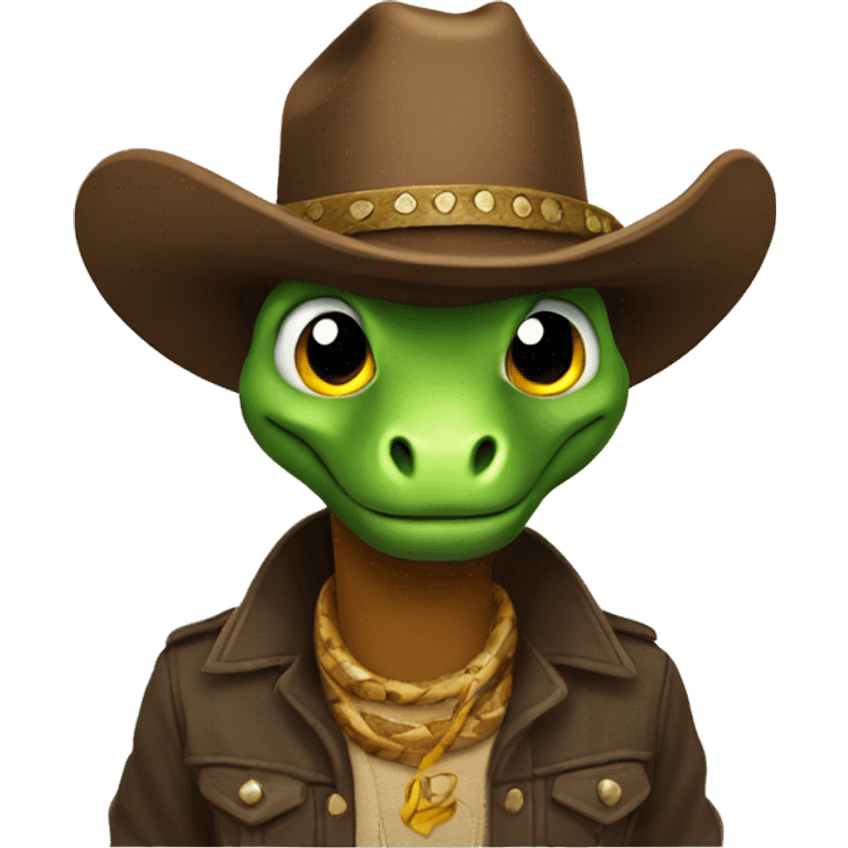 snake wearing cowboy hat emoji