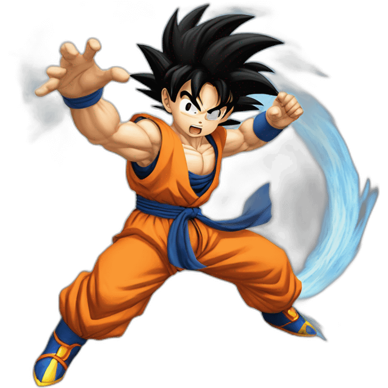 Son GOKU doing a kamehameha emoji