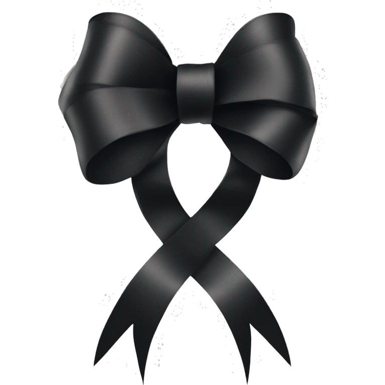 Black ribbon bow emoji