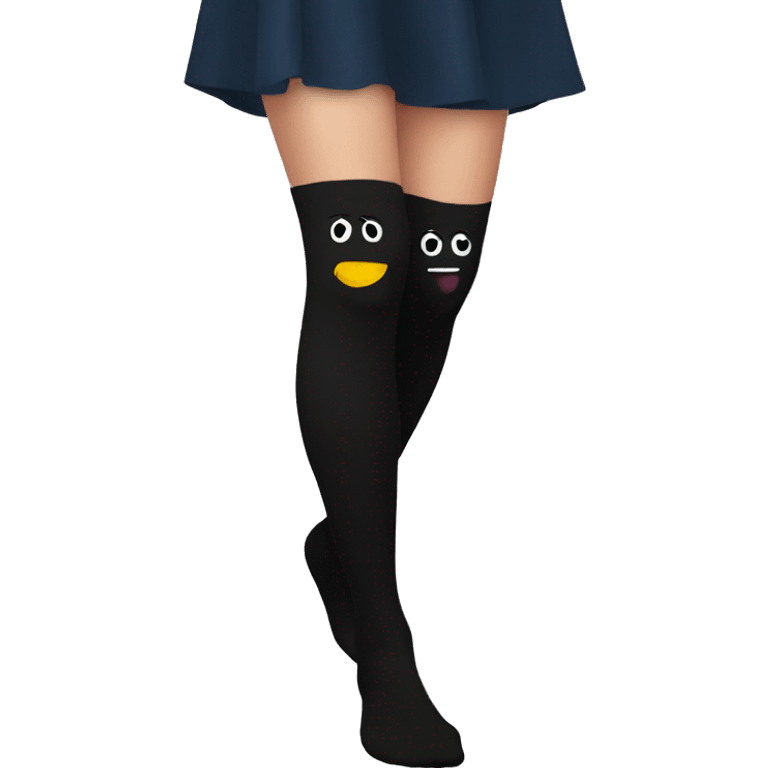 Black over knee socks emoji