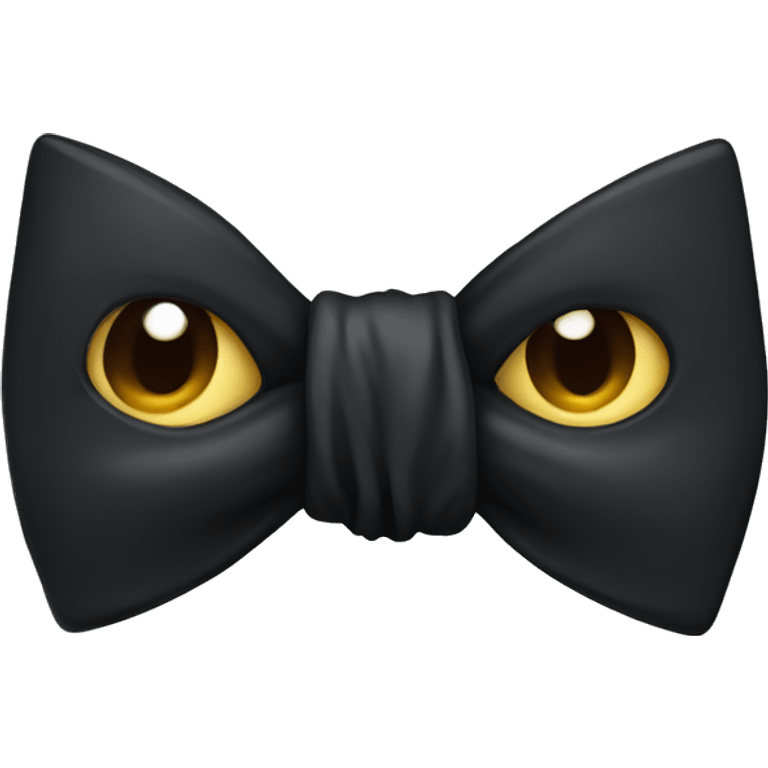 black cat bow tie emoji