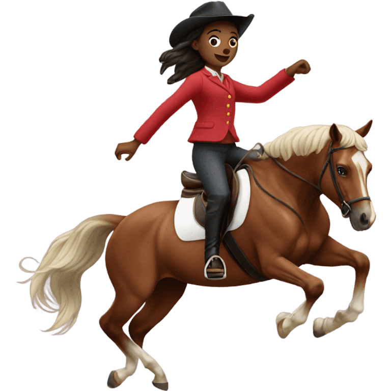 Horse jumping girl emoji