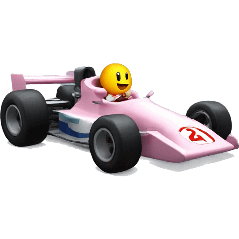 kirby driving f1 car emoji