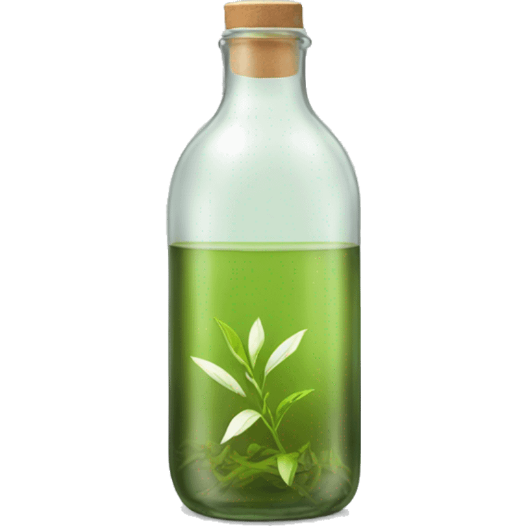 glass bottle with white tea emoji