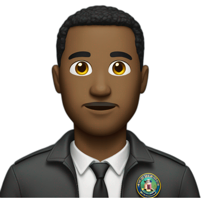 man with fbi clothing emoji