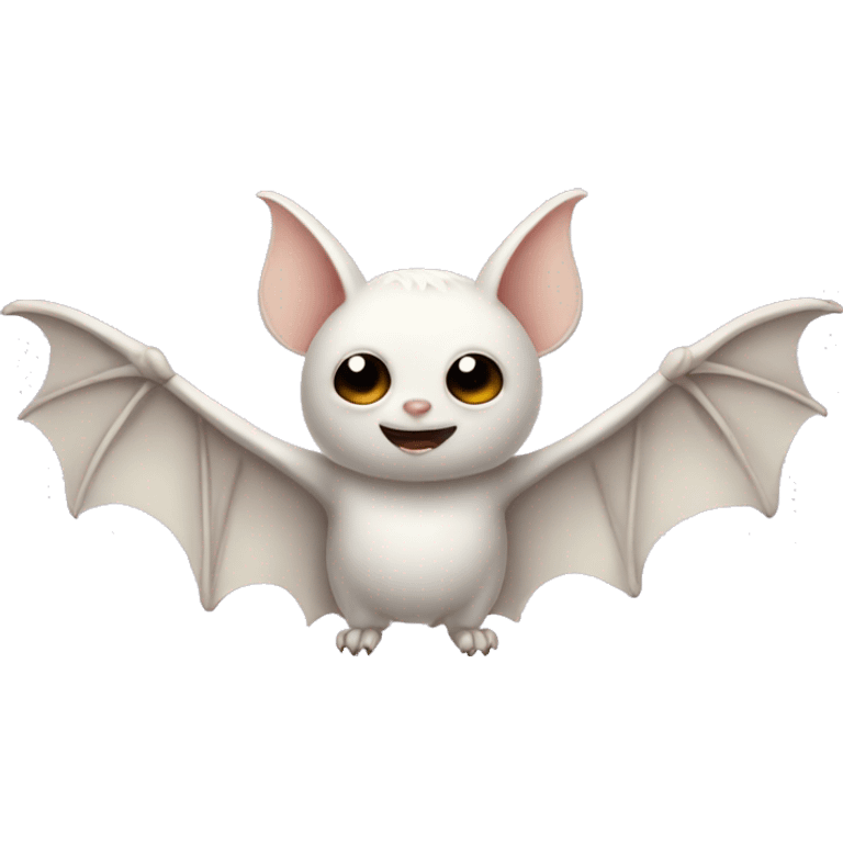 White bat with wings emoji