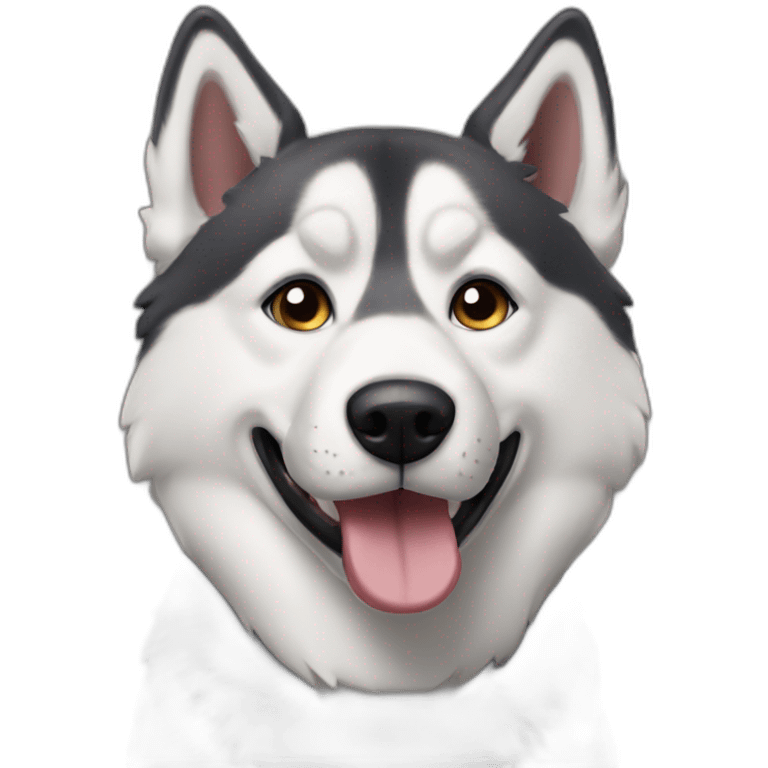 perro husky enojado emoji