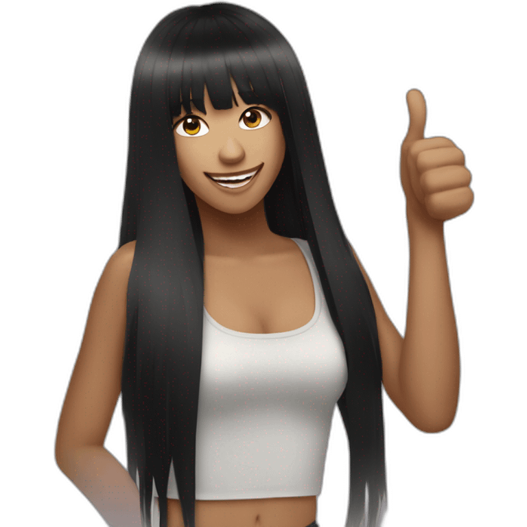 Singer Loreen gives a thumbs up emoji