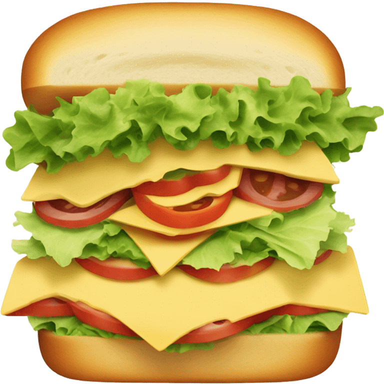 A happy sandwich emoji