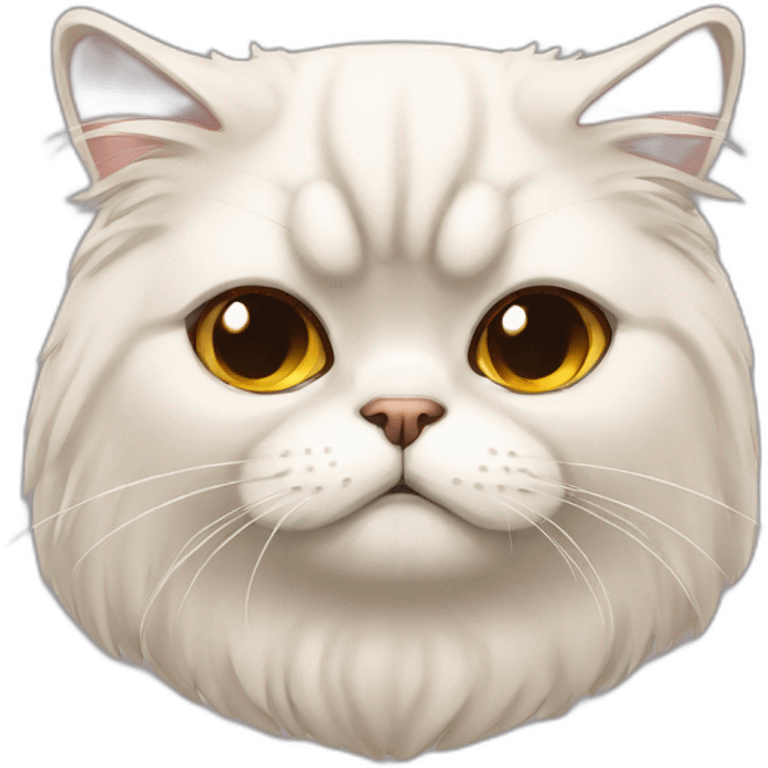 persian cat tired emoji