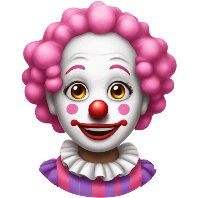  Cute Pink clown  emoji