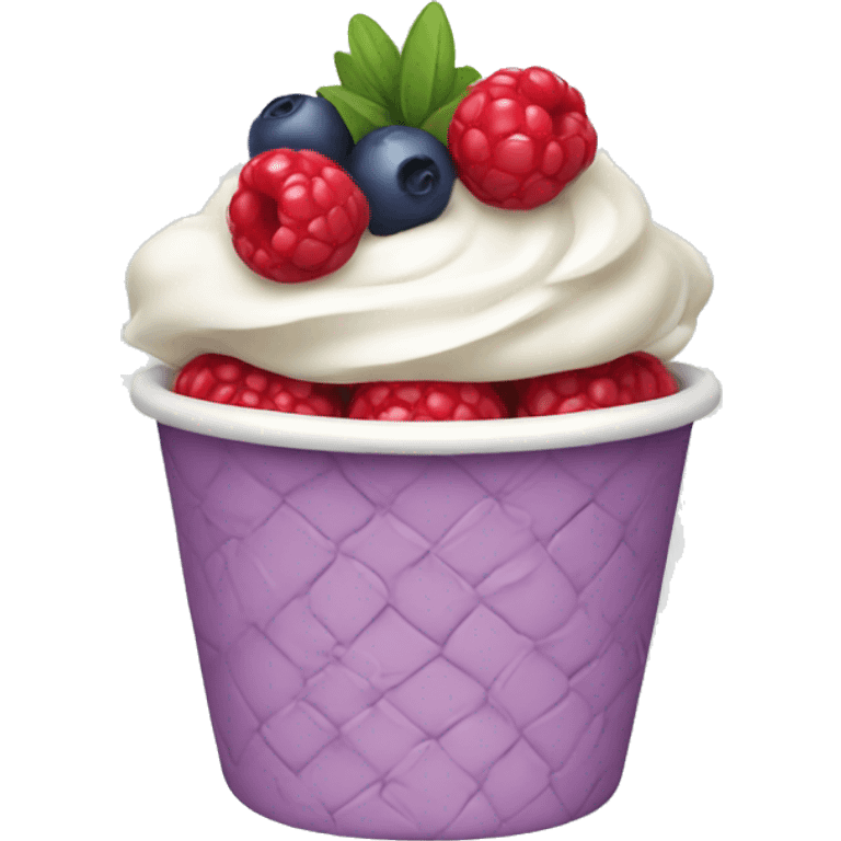 Berries and cream emoji