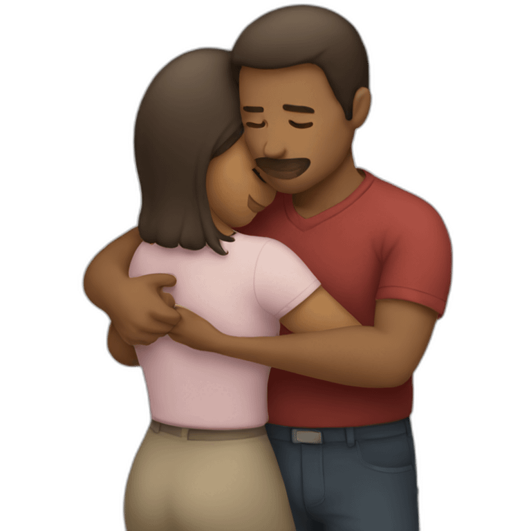 Man and woman hugging emoji