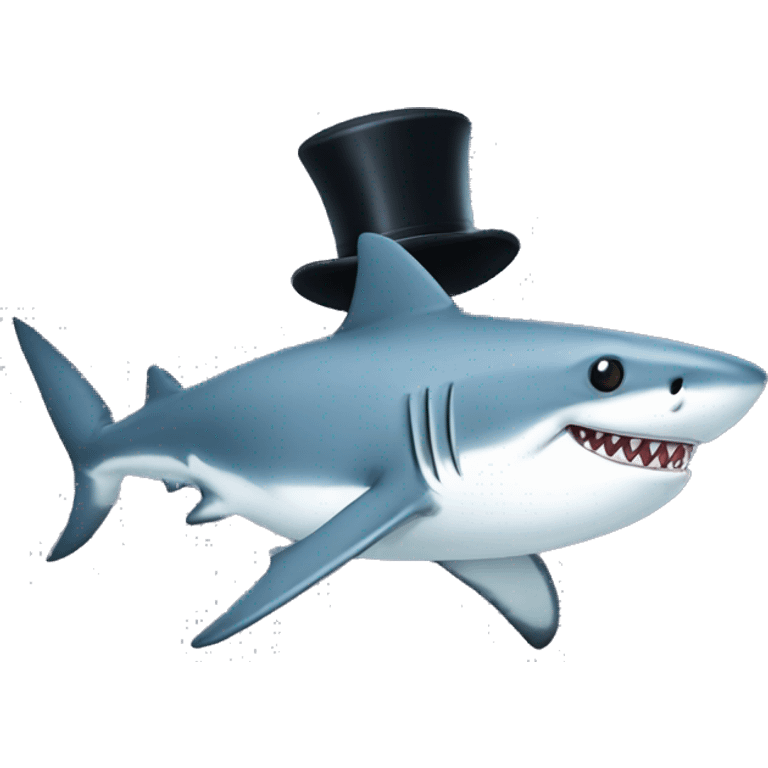 shark with tophat emoji