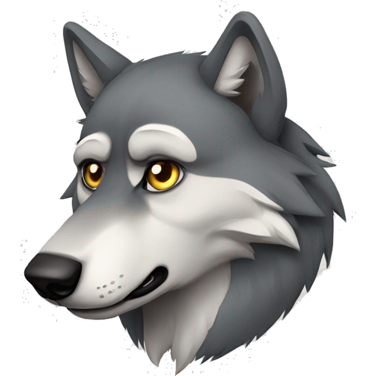 Wolf sad - side prof emoji