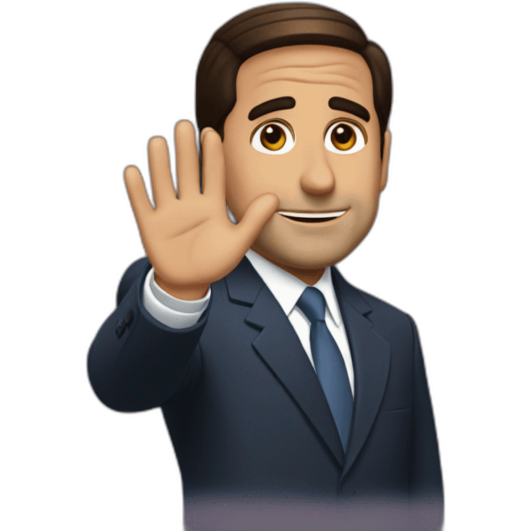 Michael scott waving emoji