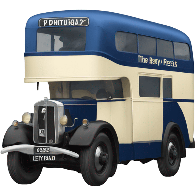 Blue and cream leyland pd2 emoji