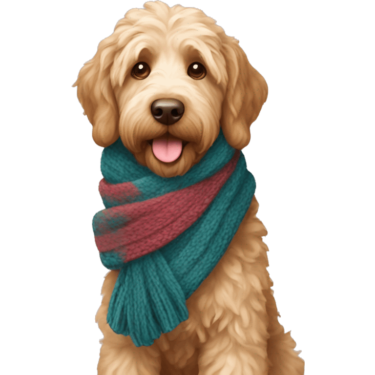 labradoodle-in-the-scarf emoji