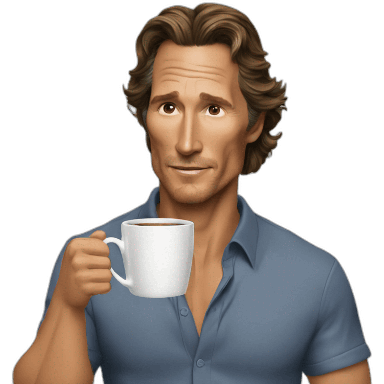 Matthew McConaughey drinking tea emoji