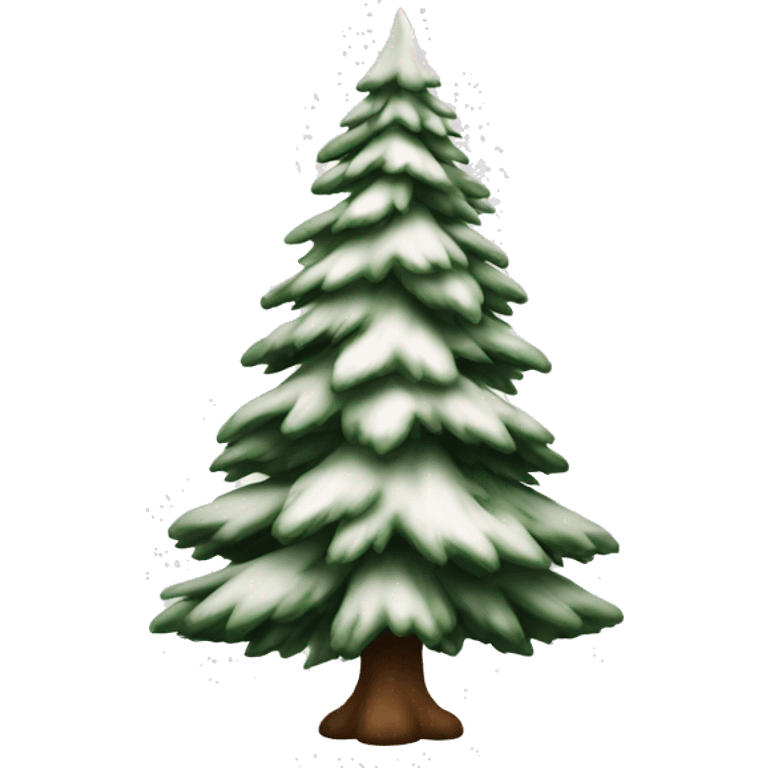  actual white fir christmas tree isolated.  emoji