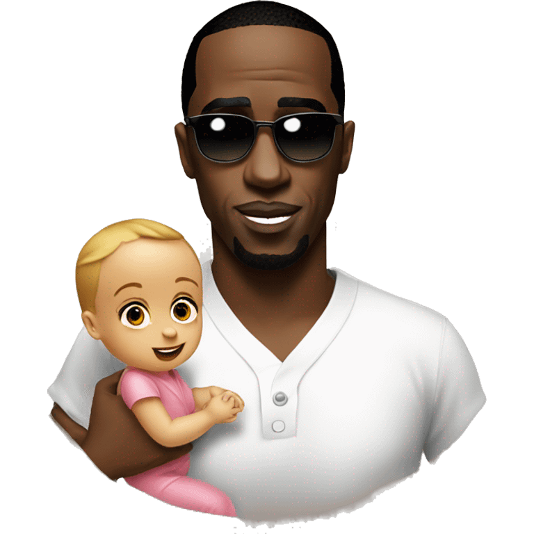 p diddy with baby  emoji