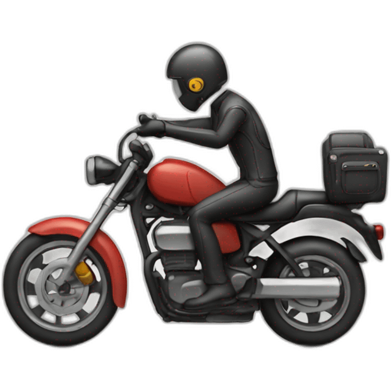 Use phone in a motor bike  emoji