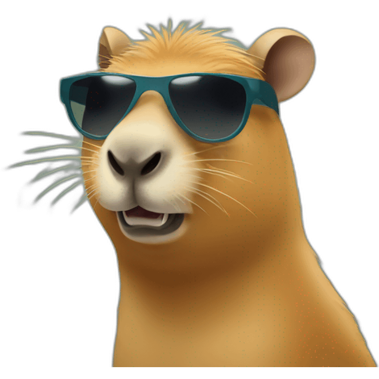 Capybara with sunglasses  emoji